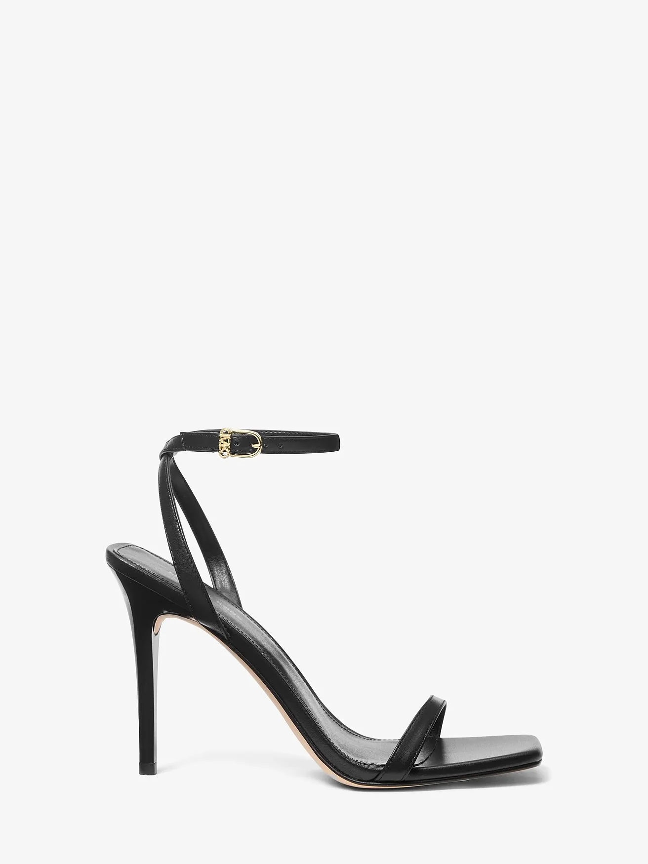 Michael Kors Liana — черные кожаные босоножки на каблуке — 2