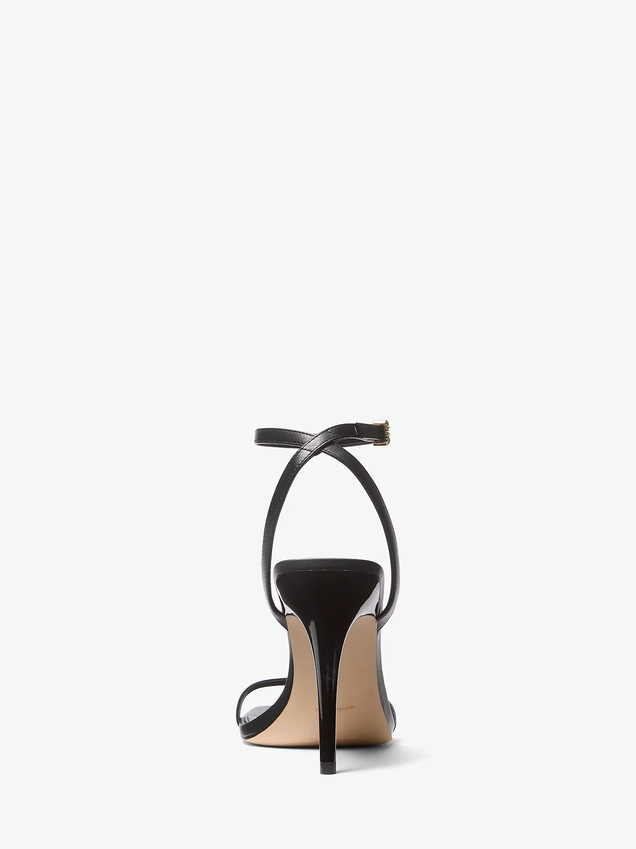 Michael Kors Liana — черные кожаные босоножки на каблуке — 3