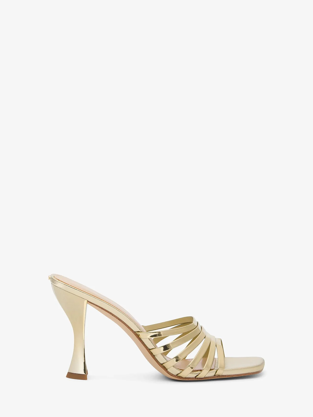 Michael Kors Haisley золотистые кожаные босоножки-мюли — 2