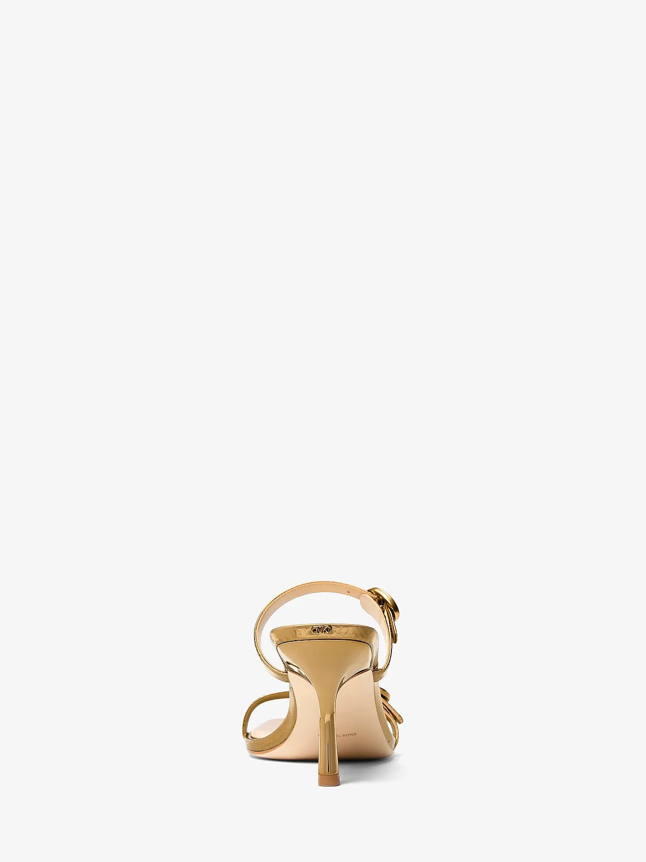 Michael Kors Kya — золотистые босоножки из металлизированной кожи — 3