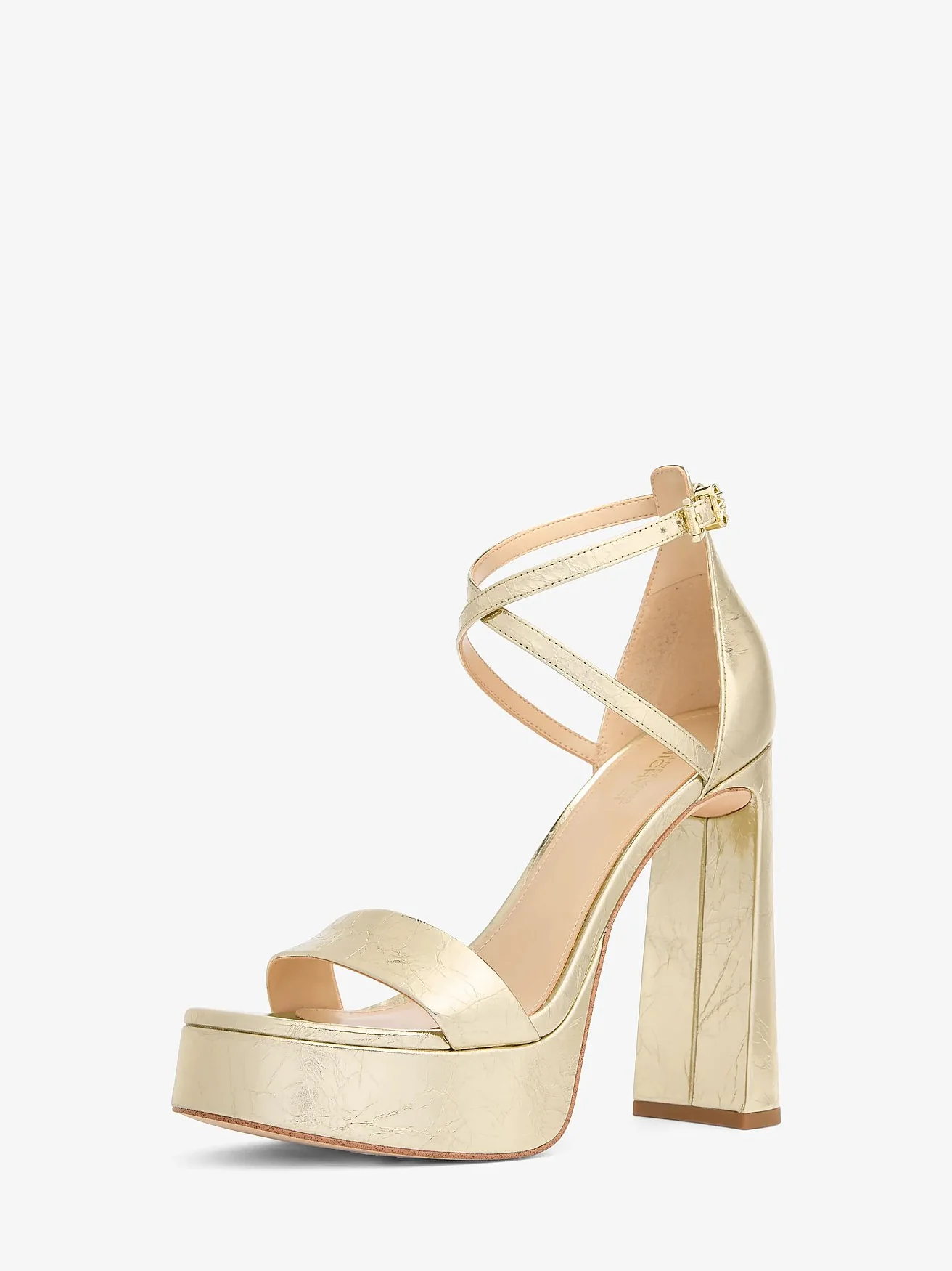 Босоножки Michael Kors Cami металлик на платформе — 4