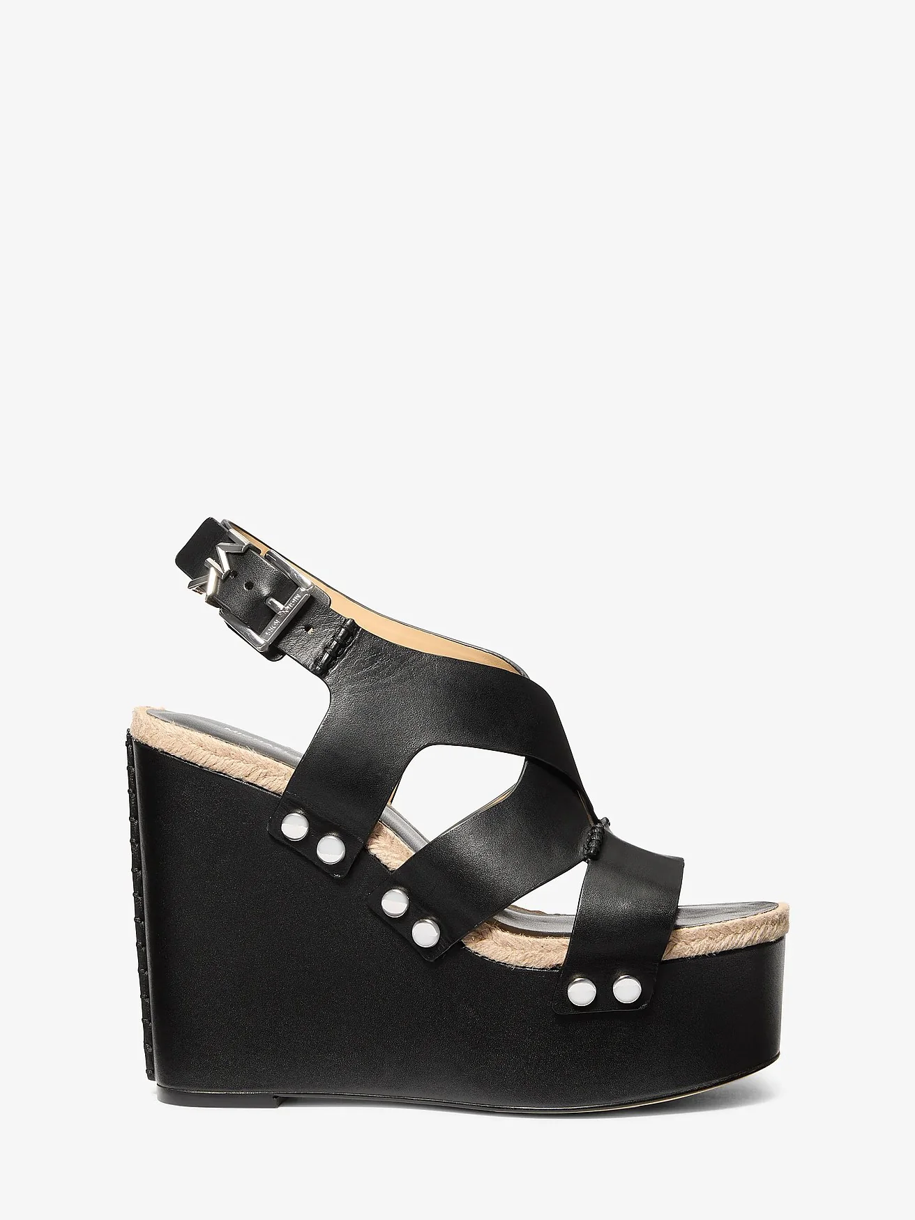 Michael Kors Raven черные босоножки на танкетке — 2