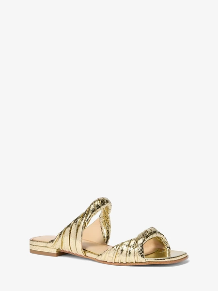 Плоские сандалии Michael Kors Kiana с тиснением под змею