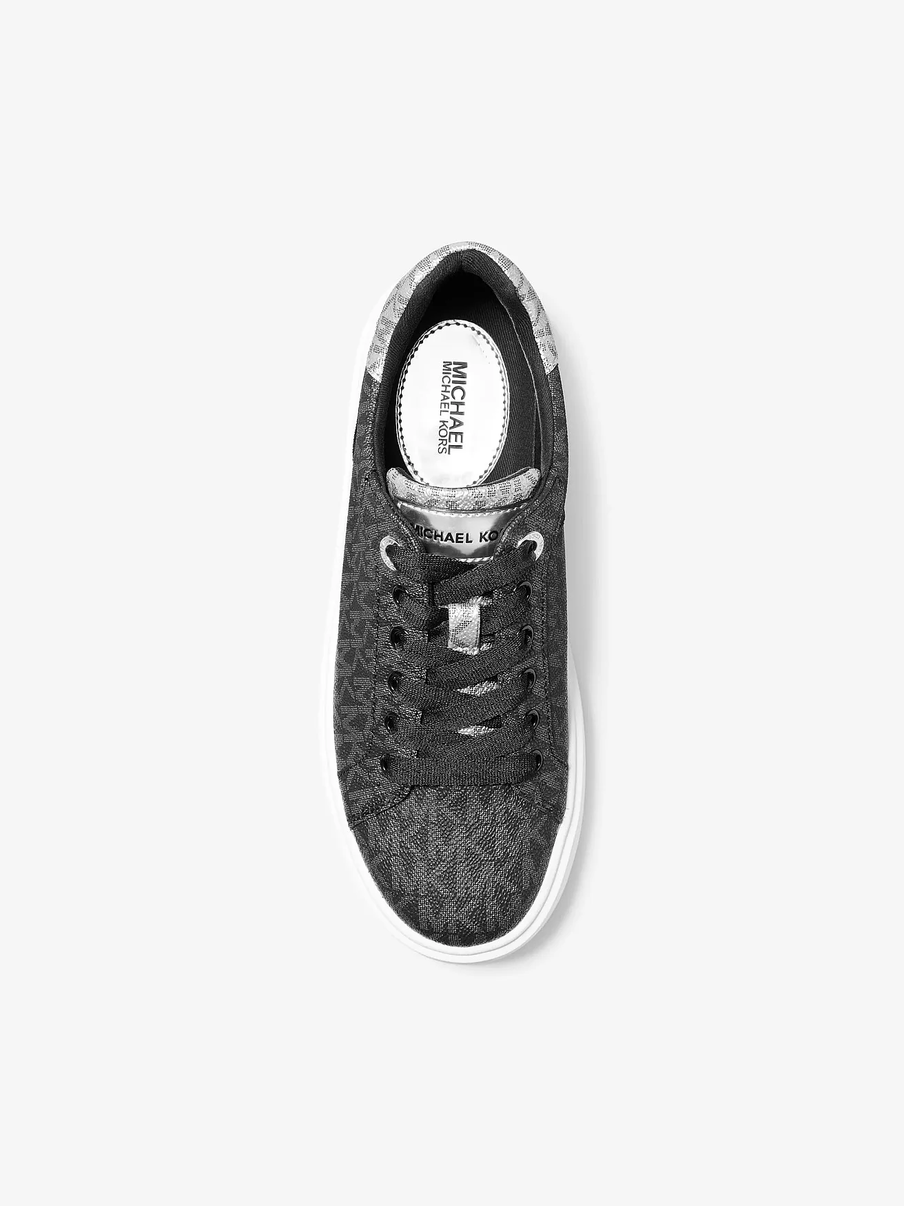 Кроссовки Michael Kors Romey металлик на платформе — 4