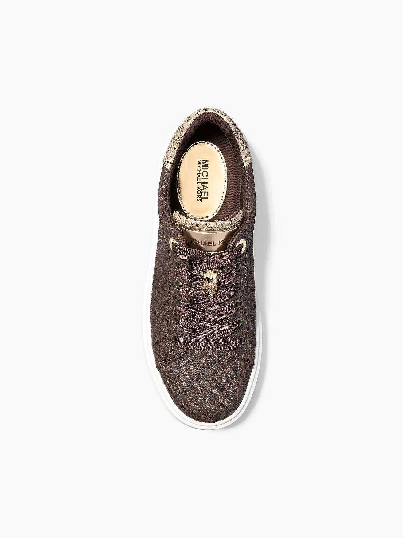 Кроссовки Michael Kors Romey металлик на платформе — 4