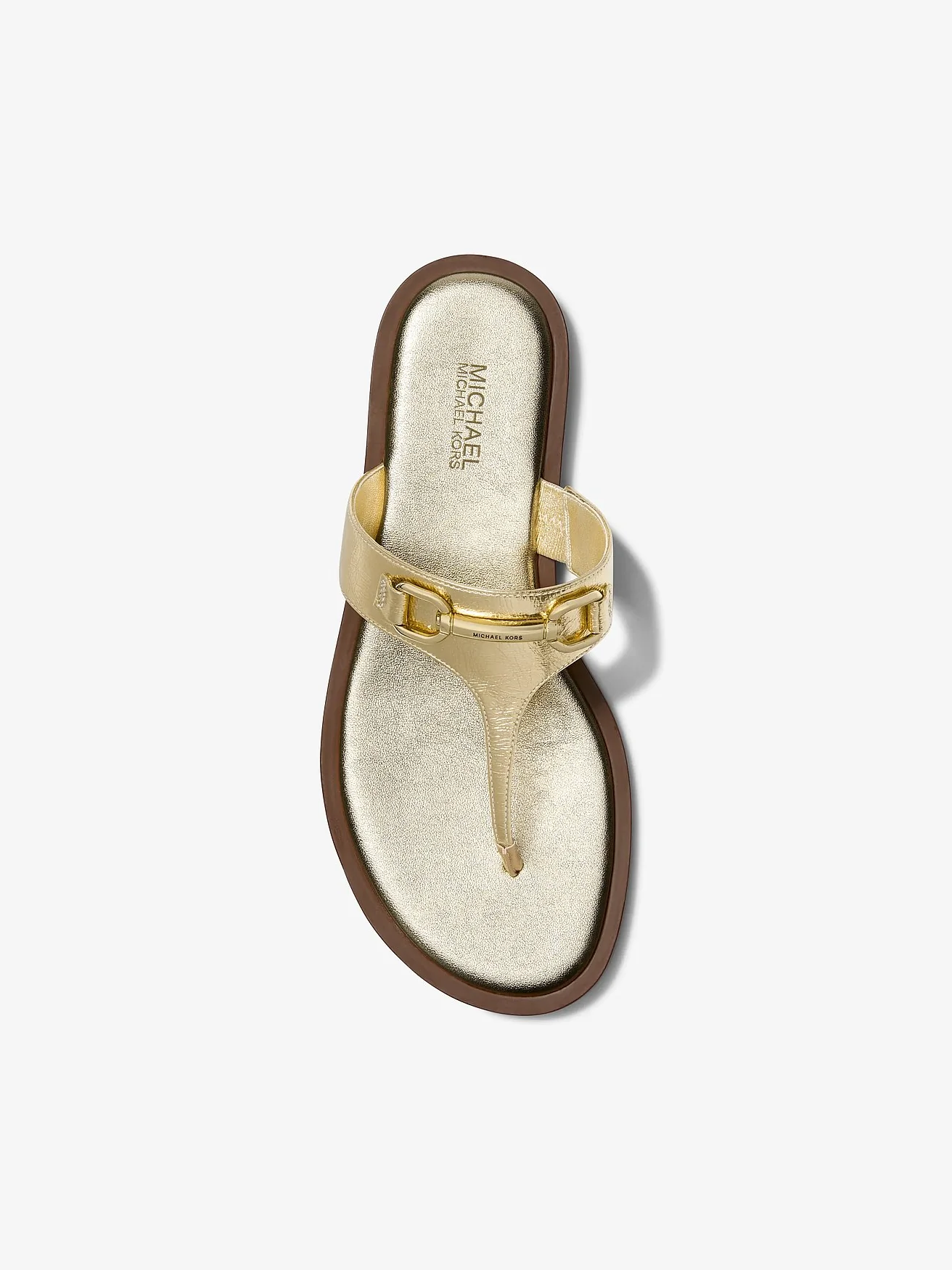 Michael Kors Carson — сандалии из металлизированной кожи с эффектом кракелюр — 3
