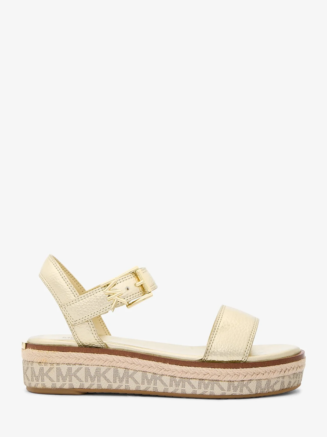 Michael Kors Richie — босоножки на джутовой платформе с металлизированным покрытием — 2