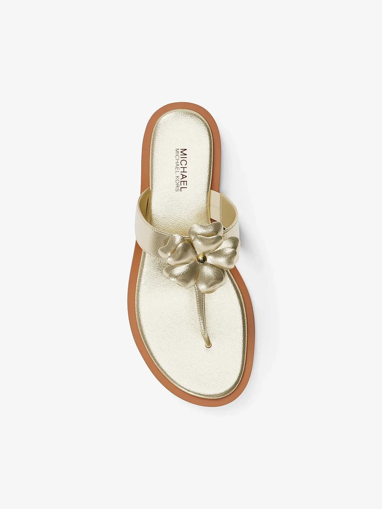 Michael Kors Callie — сандалии из металлизированного полиуретана с декором — 5