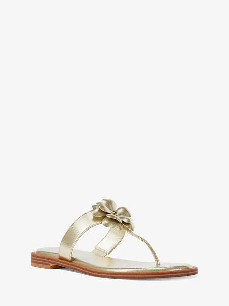 Michael Kors Callie — сандалии из металлизированного полиуретана с декором