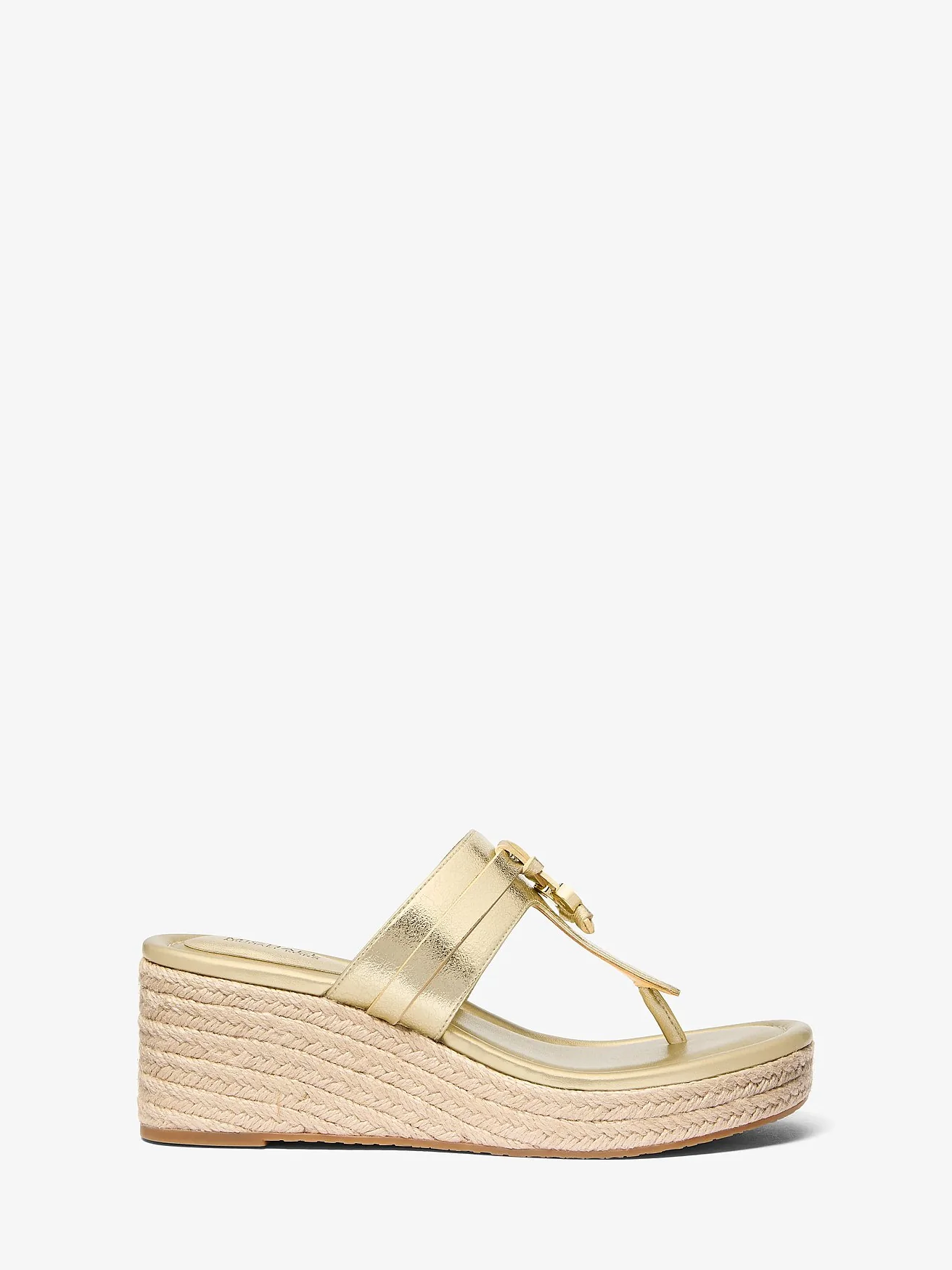 Металлизированные босоножки на танкетке Michael Kors Zoe — 2
