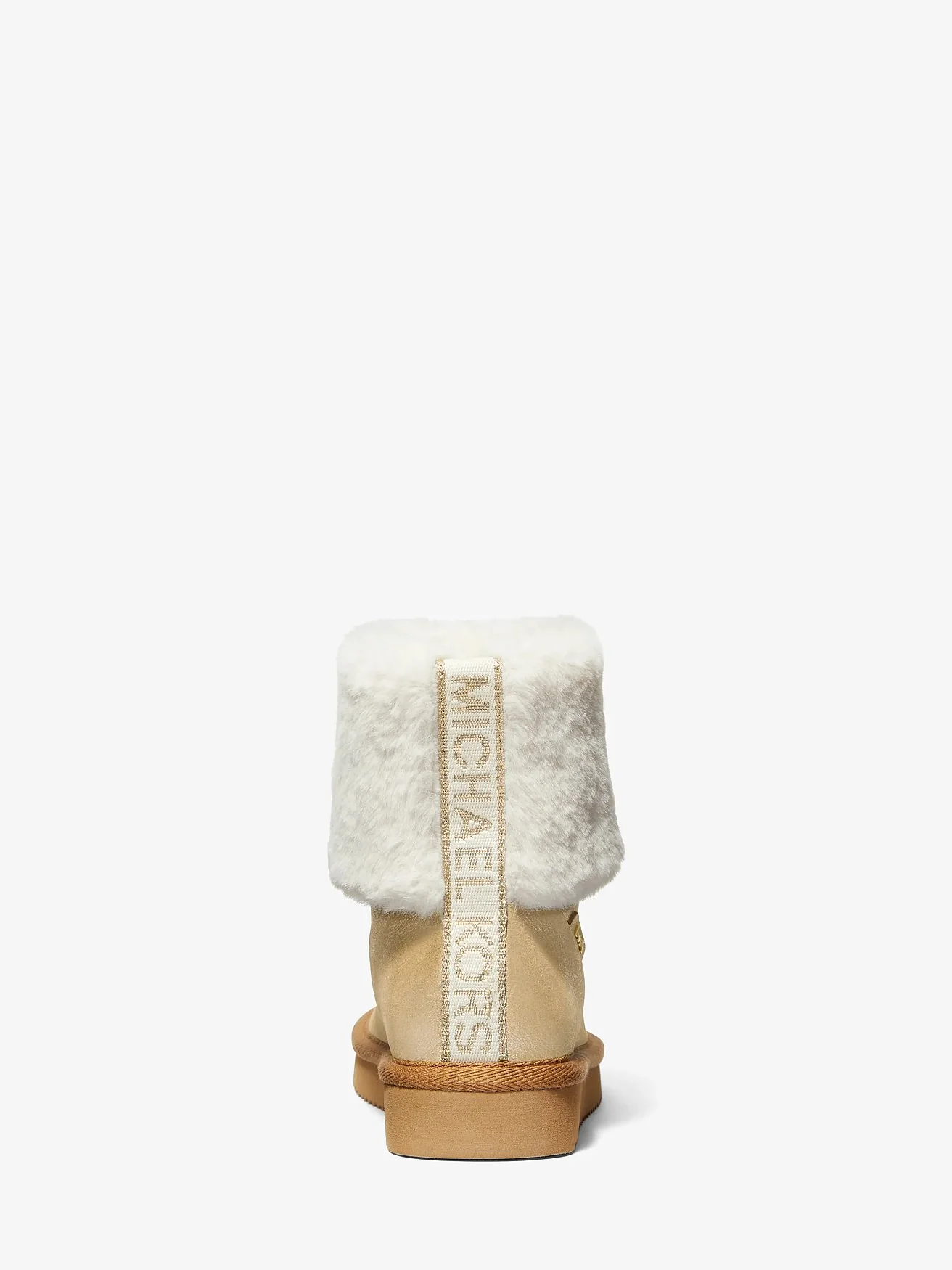 Michael Kors Julia — ботинки из металлизированной кожи с отделкой из искусственного меха — 3