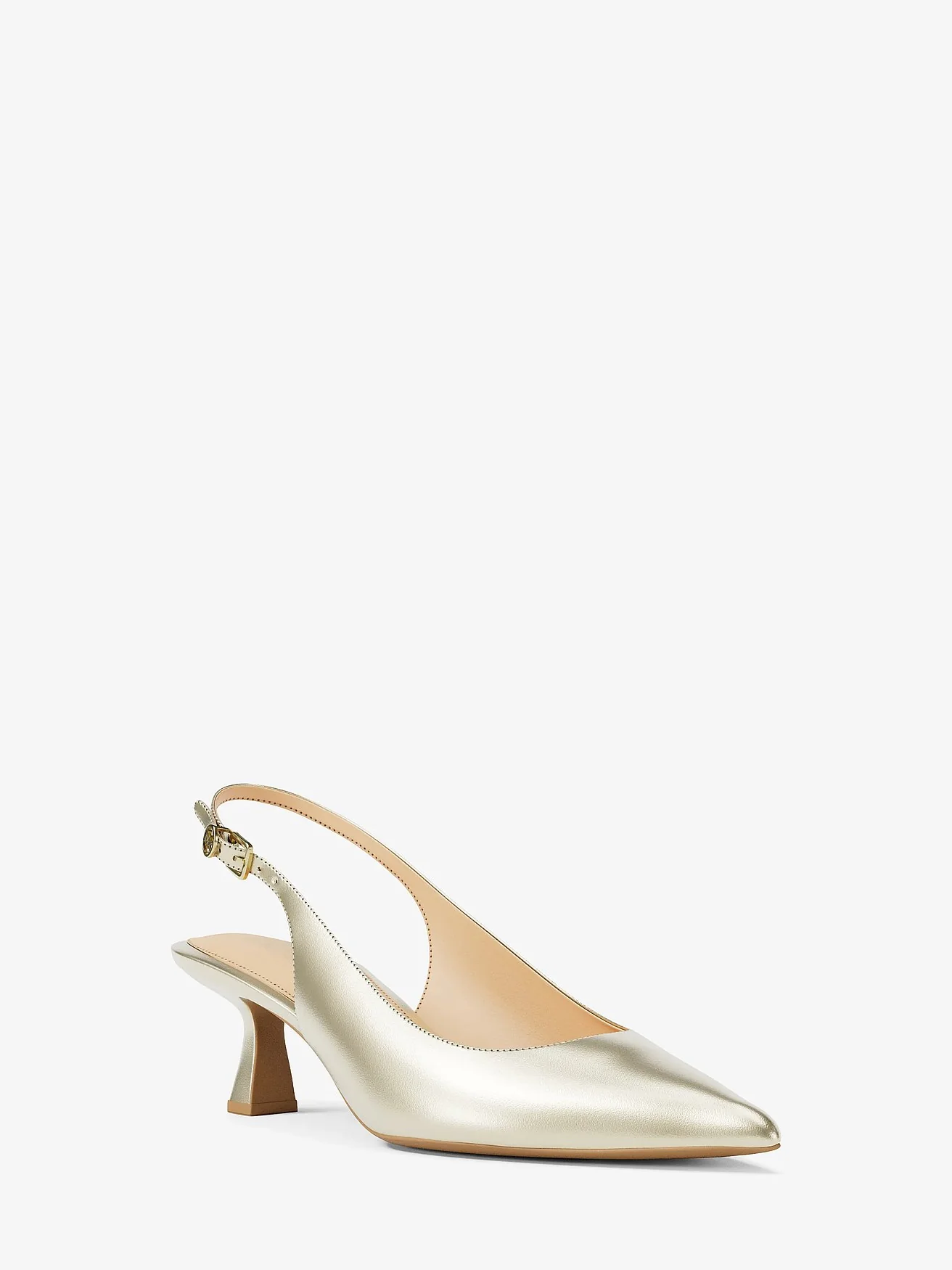 Michael Kors Amali — туфли-лодочки из металлизированного полиуретана на каблуке — 1