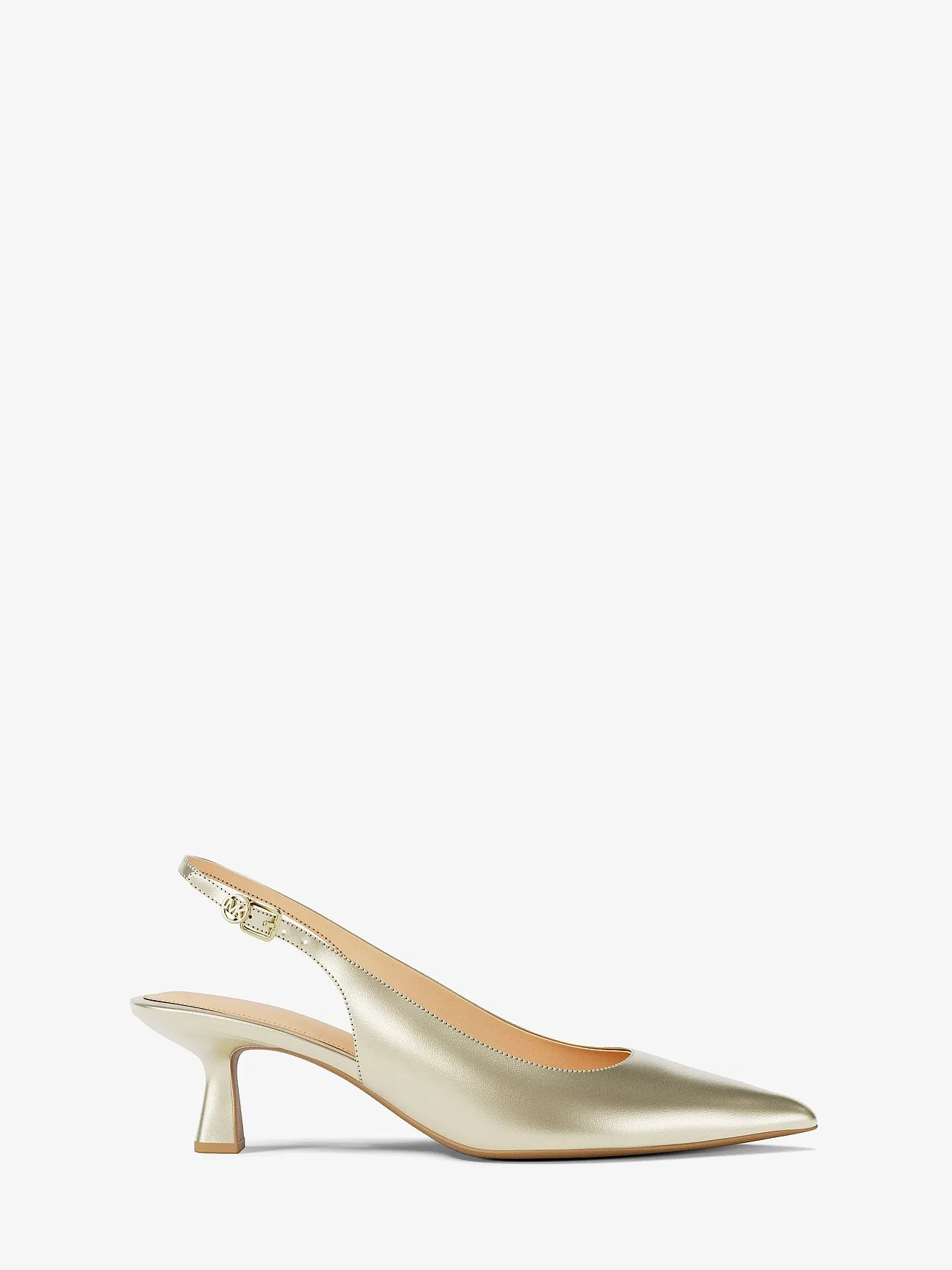 Michael Kors Amali — туфли-лодочки из металлизированного полиуретана на каблуке — 2