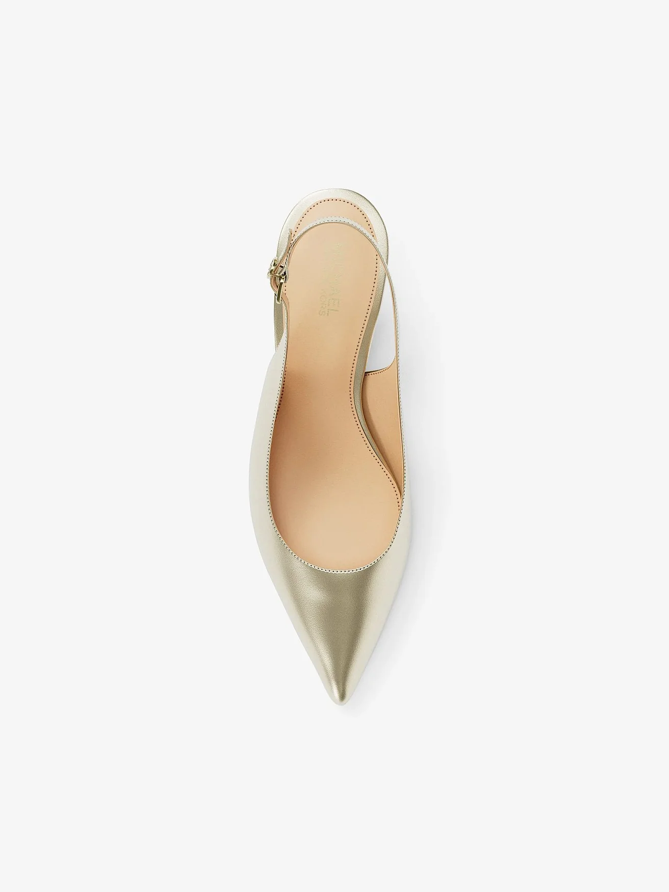 Michael Kors Amali — туфли-лодочки из металлизированного полиуретана на каблуке — 5