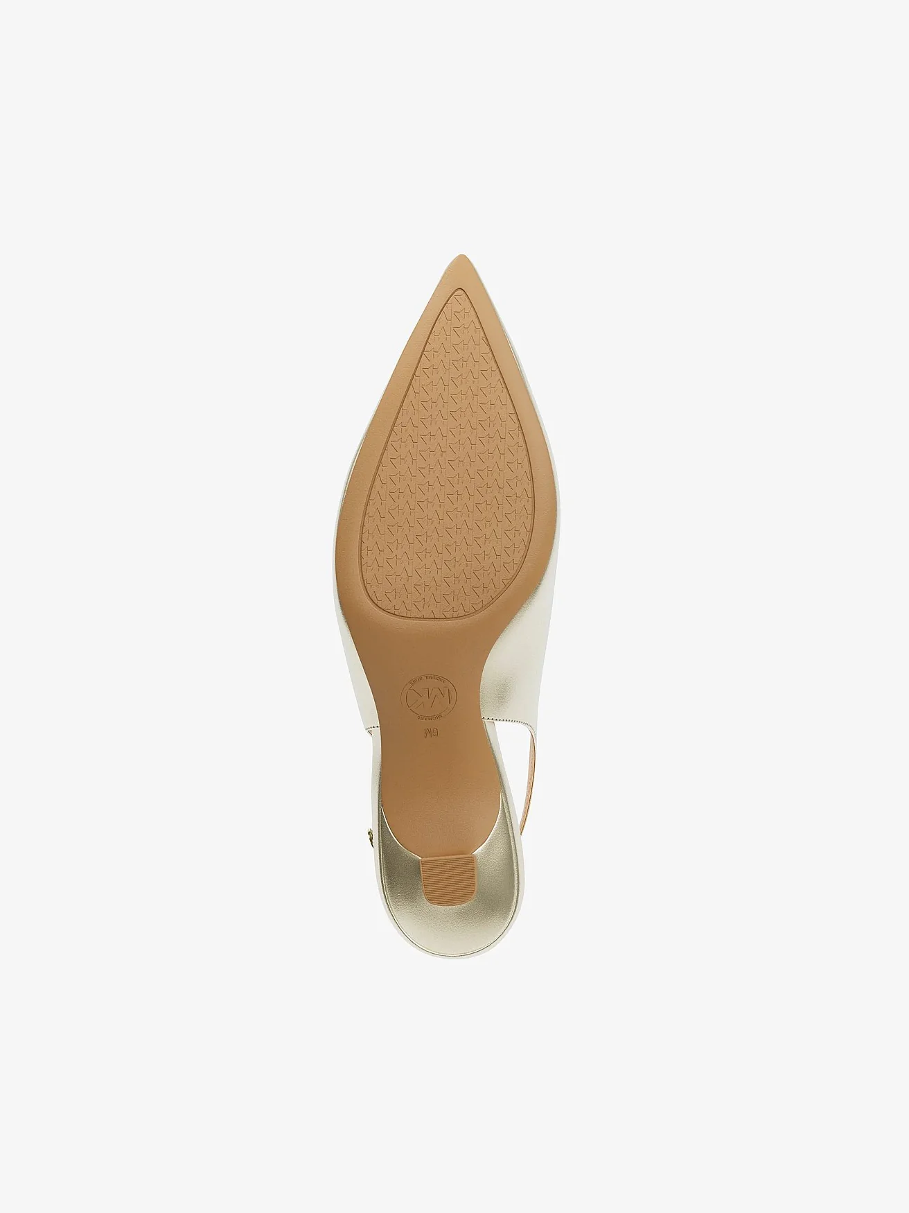 Michael Kors Amali — туфли-лодочки из металлизированного полиуретана на каблуке — 6