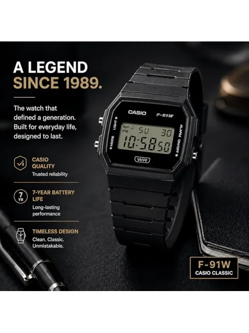 Casio F91W цифровые часы — изображение 4 из 6, оттенок разноцветный