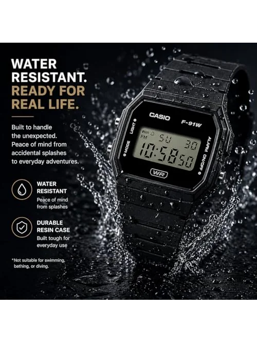 Casio F91W цифровые часы — изображение 5 из 6, оттенок разноцветный