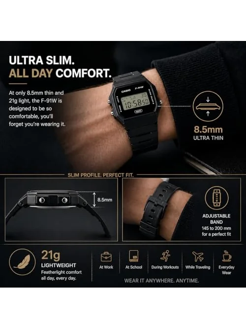 Casio F91W цифровые часы — изображение 6 из 6, оттенок разноцветный