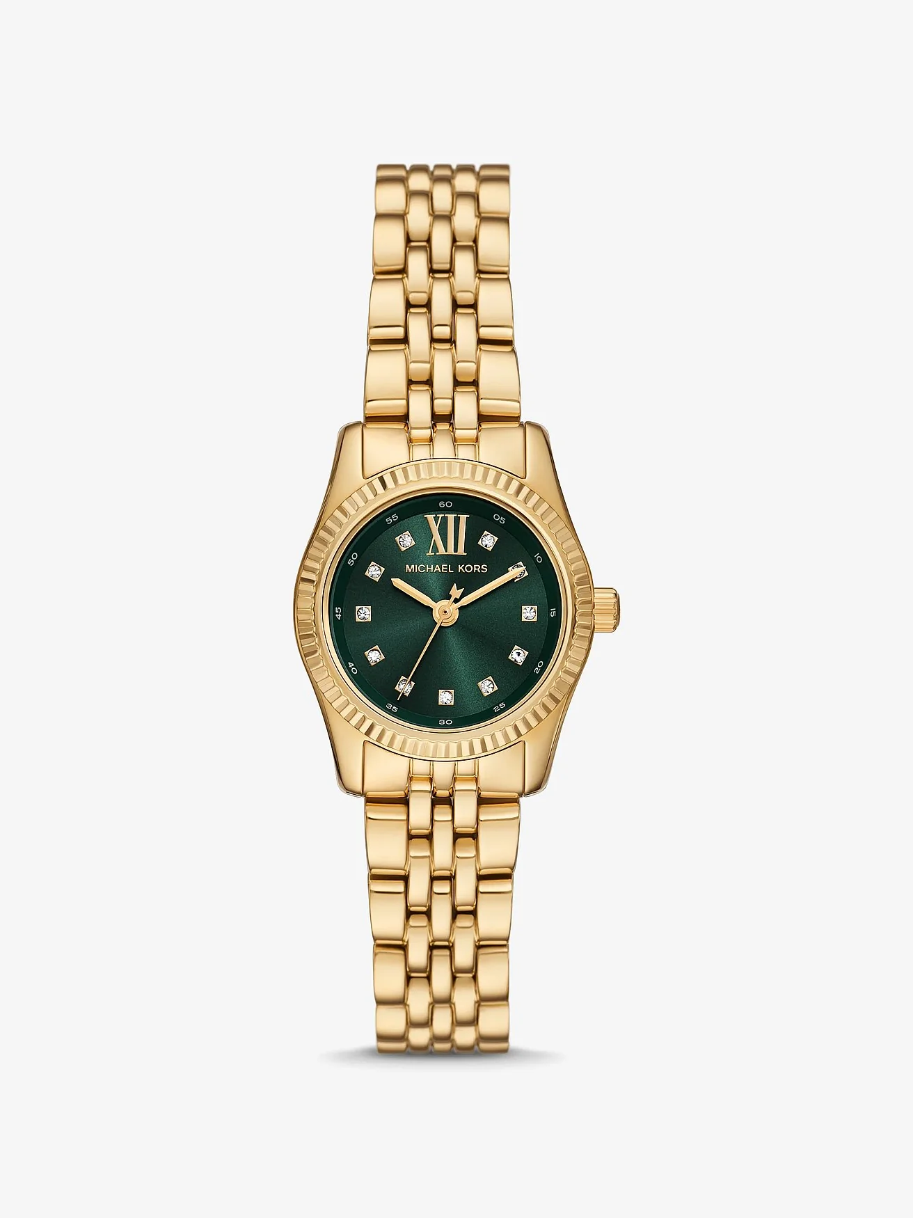 Часы Michael Kors Petite Lexington с паве, золотистые — 1