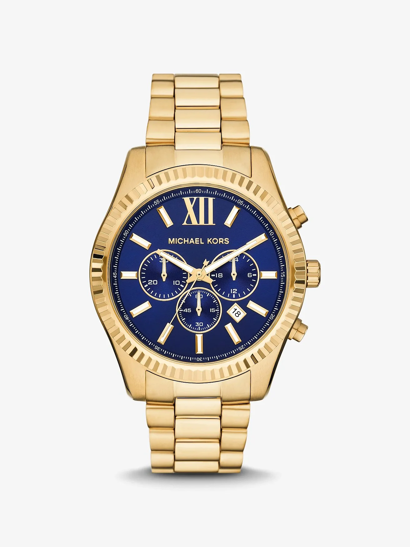 Мужские часы Michael Kors Oversized Lexington золотистого цвета — 1