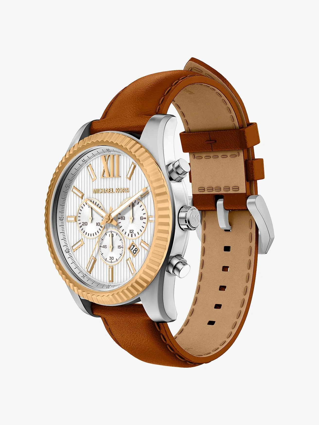 Часы Michael Kors Oversized Lexington с кожаным ремешком — 5