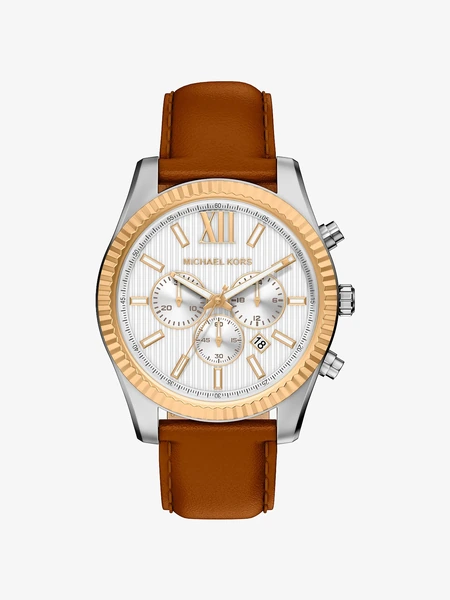 Часы Michael Kors Oversized Lexington с кожаным ремешком