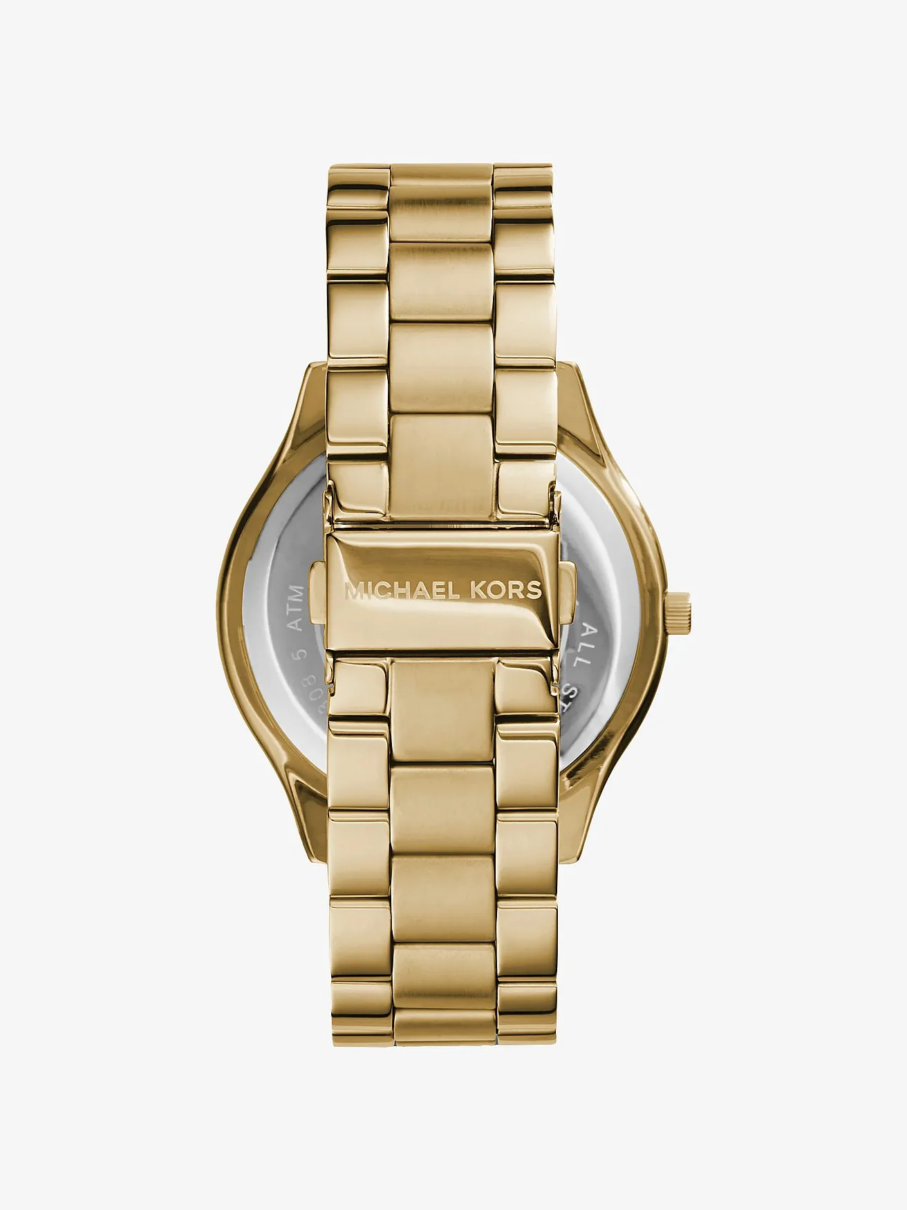 Мужские часы Michael Kors Slim Runway золотистого цвета из нержавеющей стали — 3