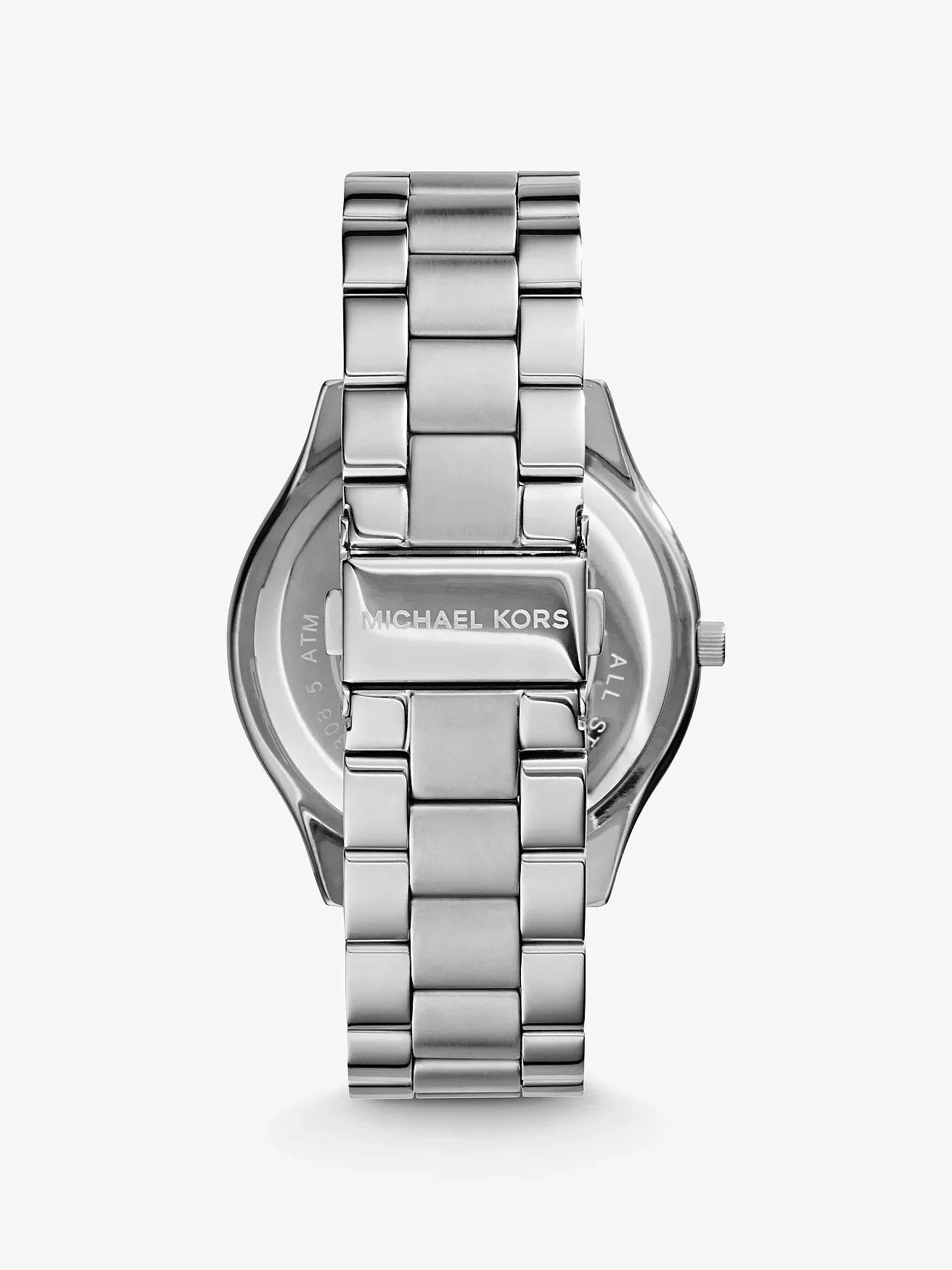 Мужские часы Michael Kors Slim Runway серебристого цвета — 3