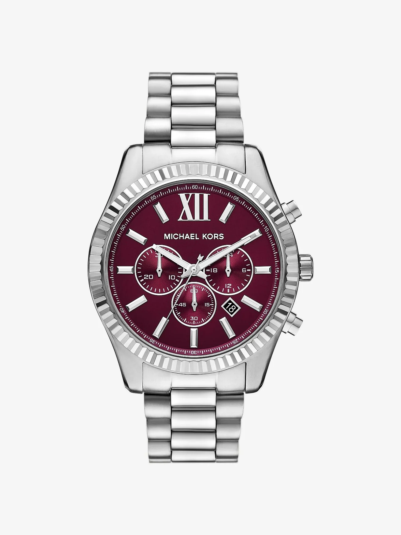 Часы Michael Kors Oversized Lexington серебристого тона — 1