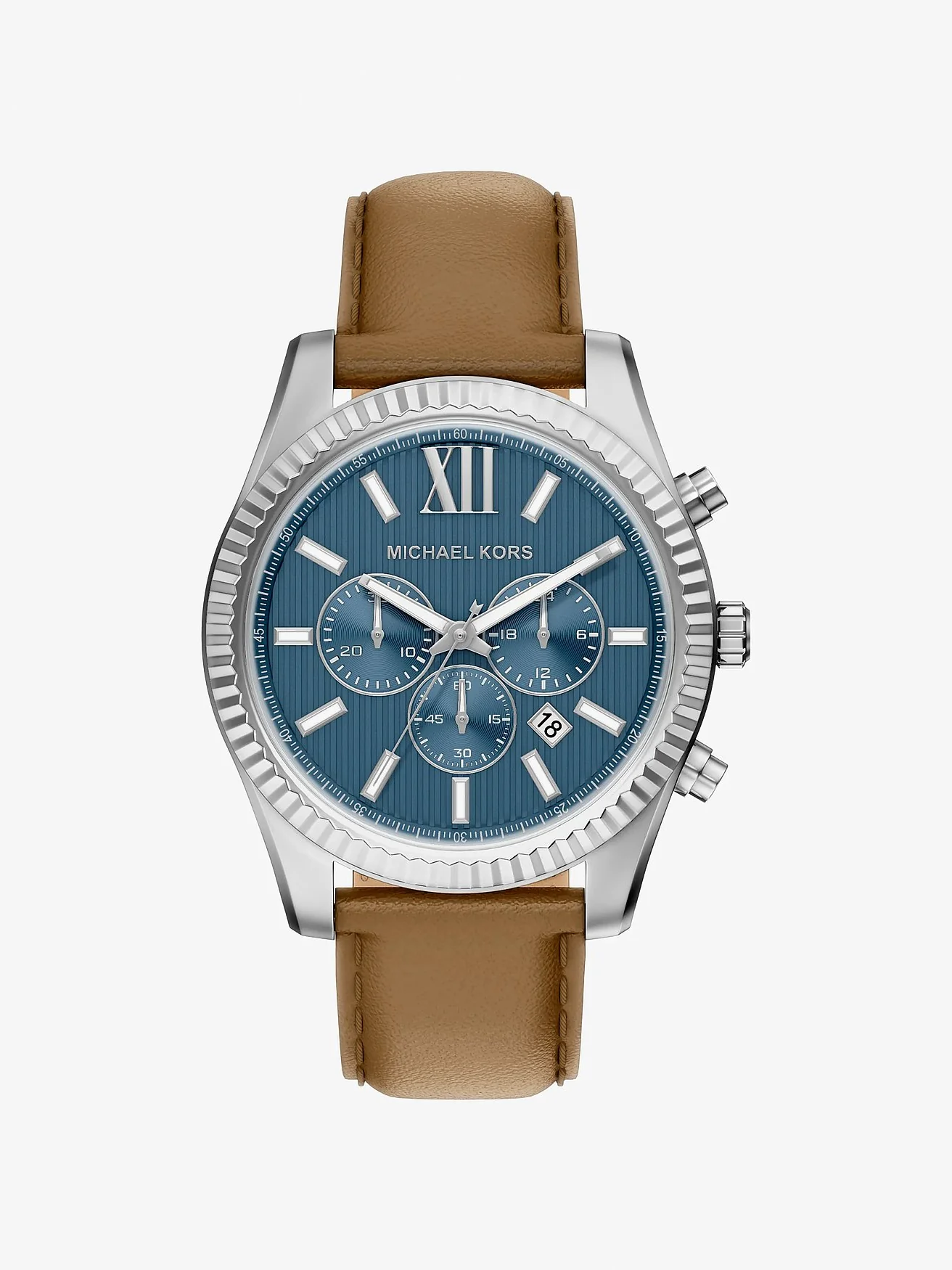 Часы Michael Kors Oversized Lexington с кожаным ремешком — 1