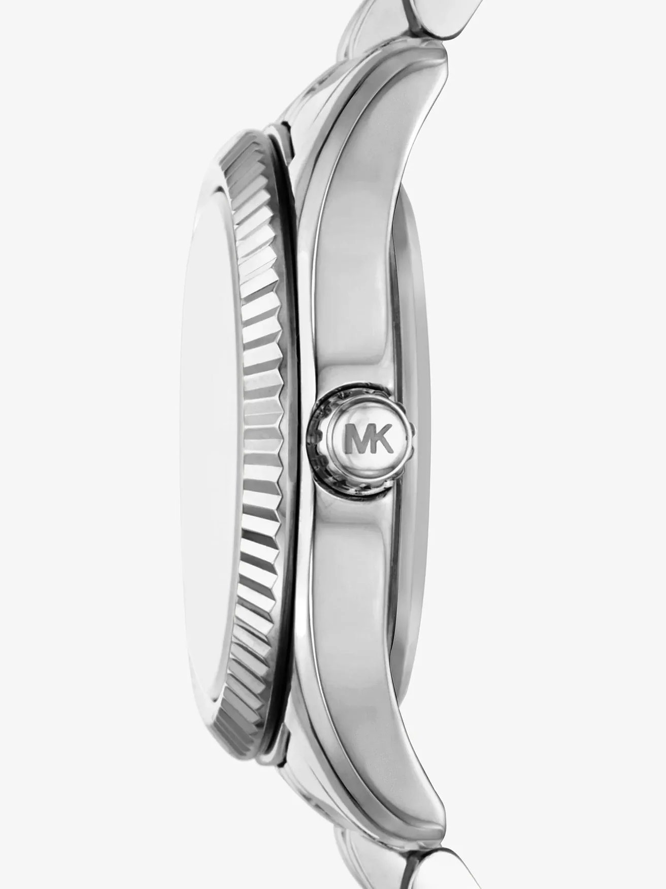Часы Michael Kors Mini Lexington с паве и бордовым циферблатом, серебристые — 2