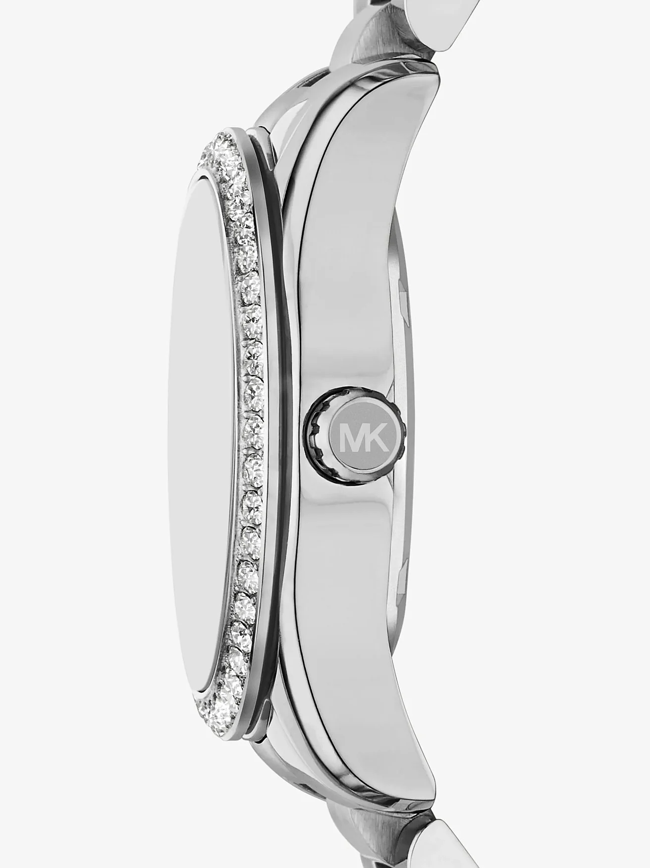 Часы Michael Kors Mini Lexington с паве и римскими цифрами, серебристые — 2