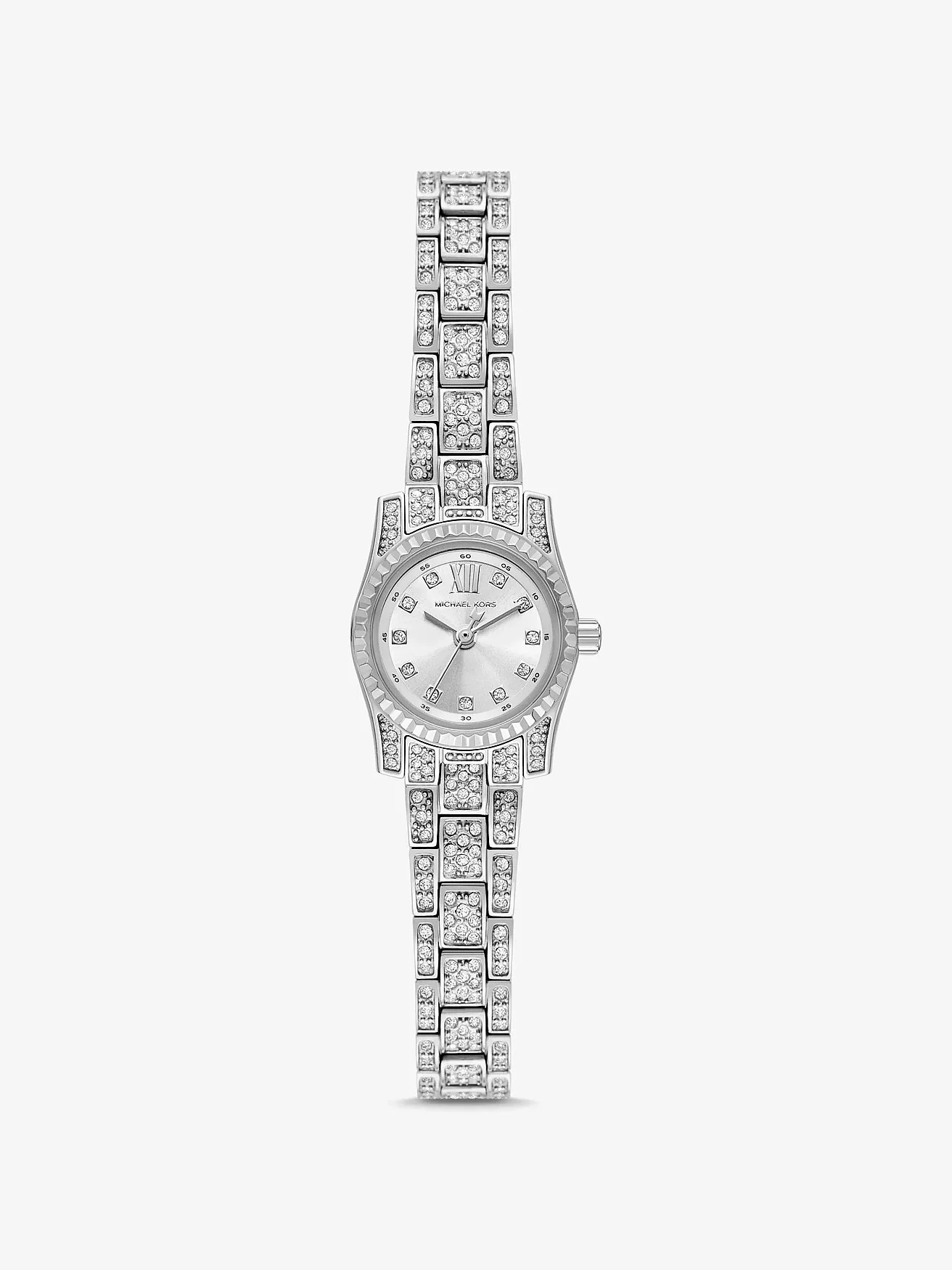 Часы Michael Kors Mini Lexington с паве, серебристые — 1