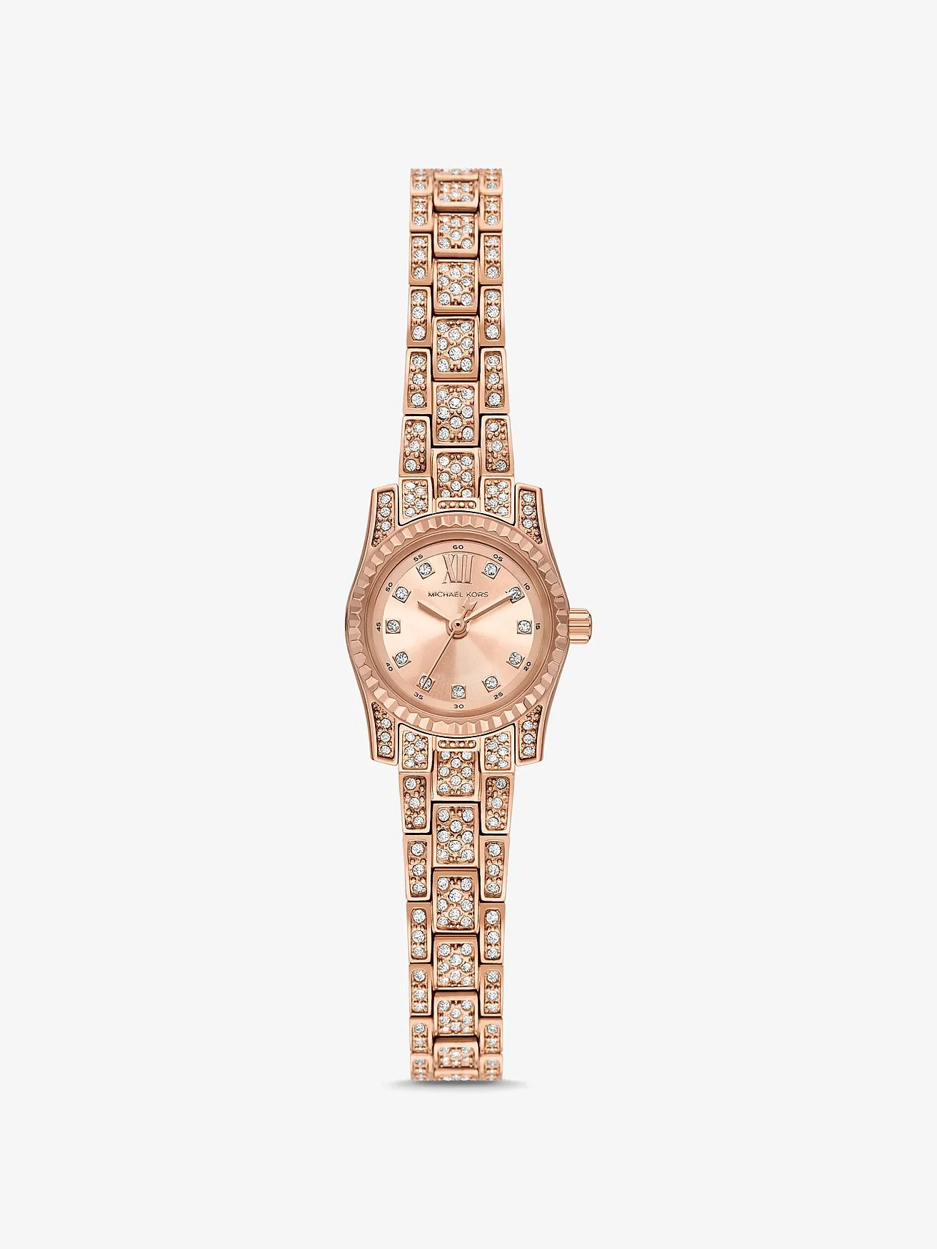 Часы Michael Kors Mini Lexington с паве в оттенке розового золота — 1