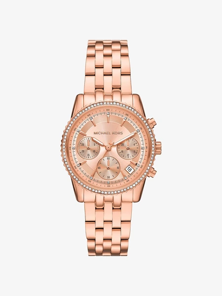 Часы Michael Kors Mini Bryant с паве, розово-золотые