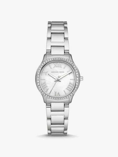 Часы Michael Kors Mini Sage Pavé серебристого тона