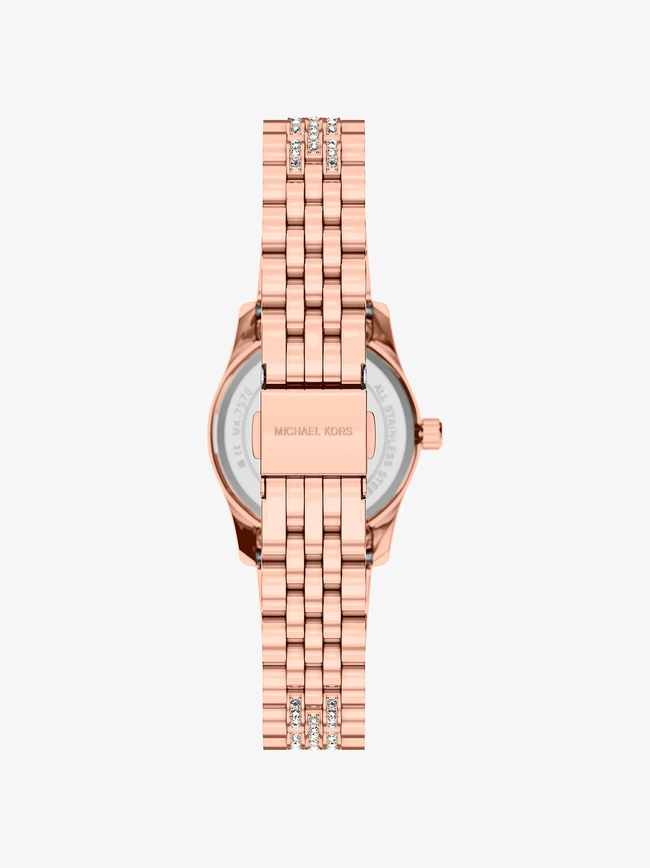 Часы Michael Kors Petite Lexington с паве, розово-золотые — 3