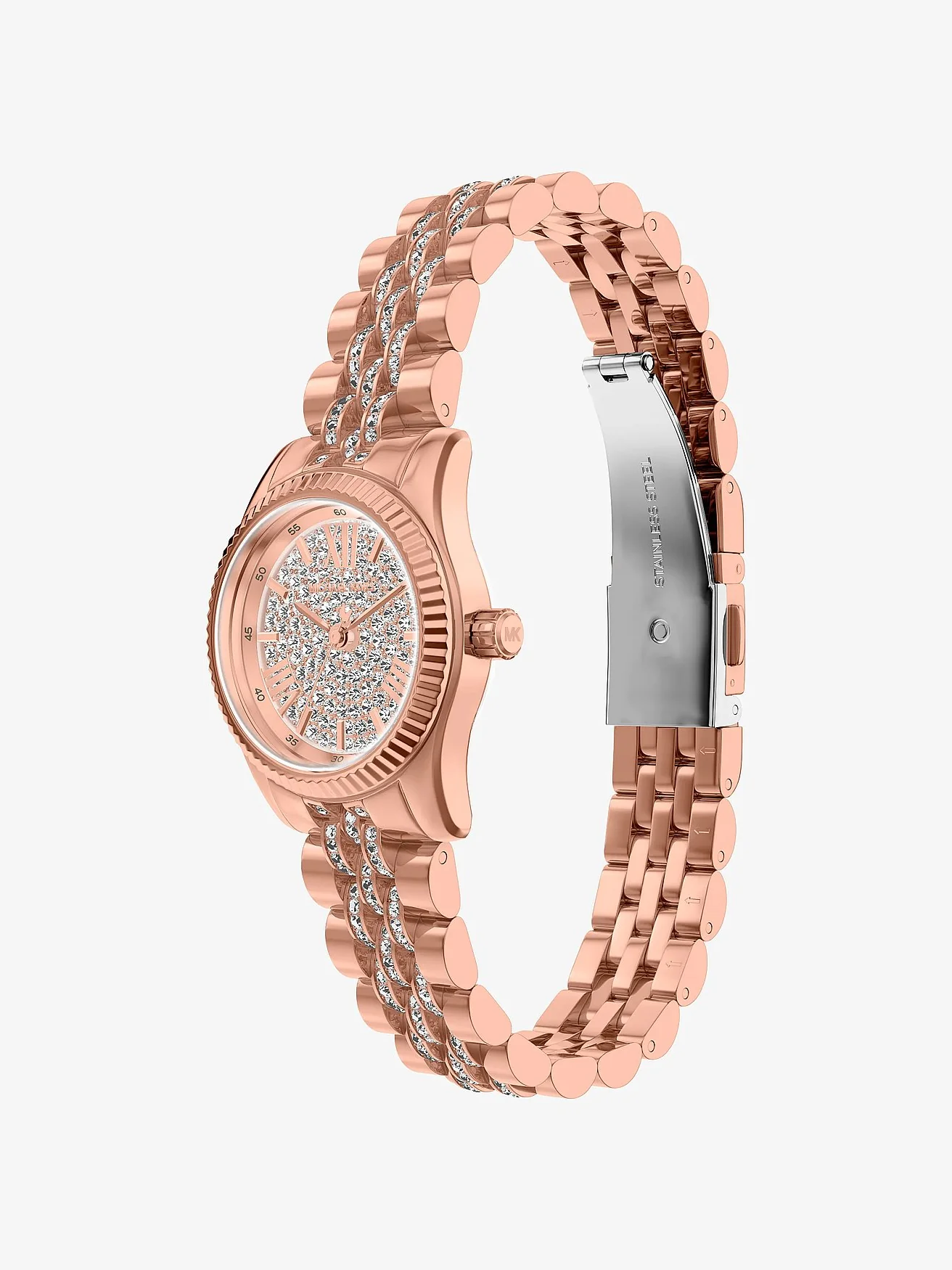 Часы Michael Kors Petite Lexington с паве, розово-золотые — 5