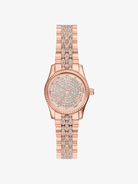 Часы Michael Kors Petite Lexington с паве, розово-золотые