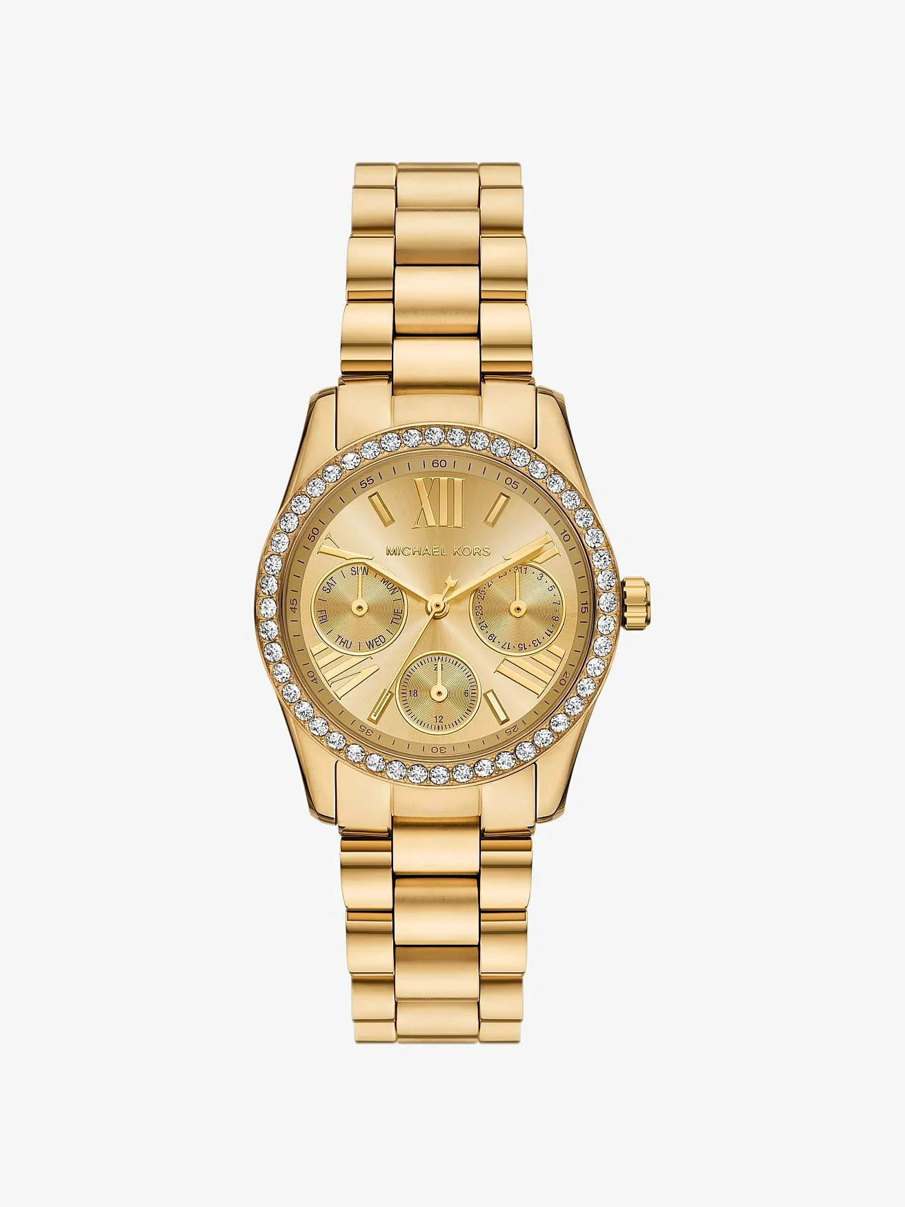 Часы Michael Kors Mini Lexington с паве, золотистые — 1