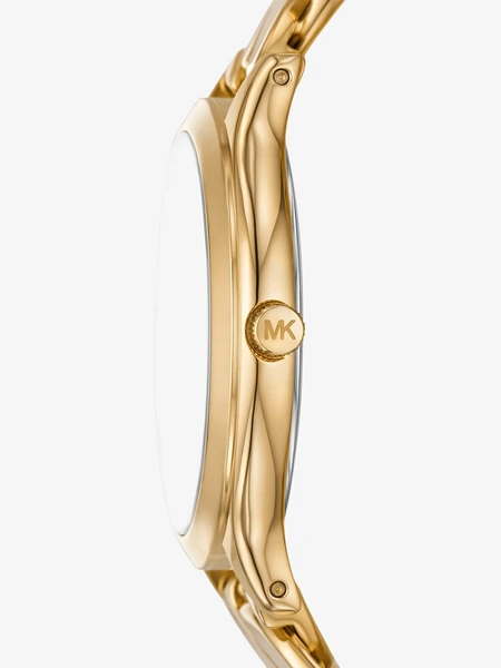 Часы Michael Kors Slim Runway на браслете, золотистые
