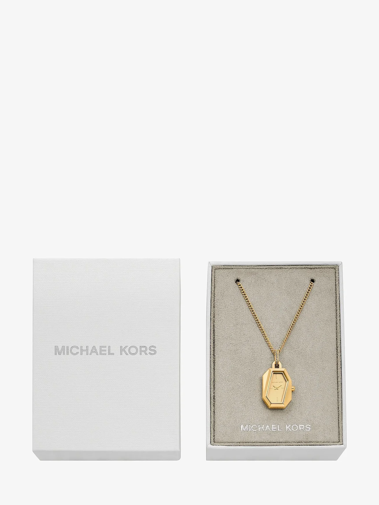 Женские часы-кулон Michael Kors Suri на цепочке золотистого цвета — 4