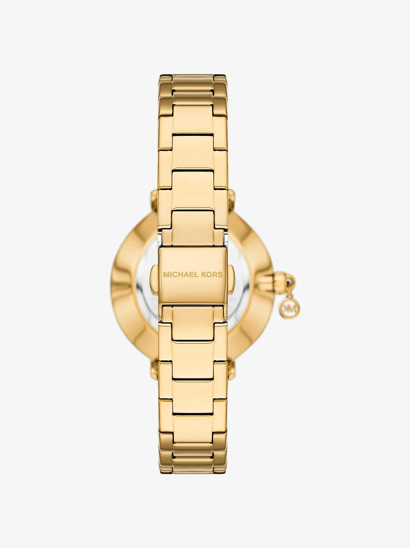 Женские часы Michael Kors Mini Pyper с кристаллами и золотистым браслетом — 3