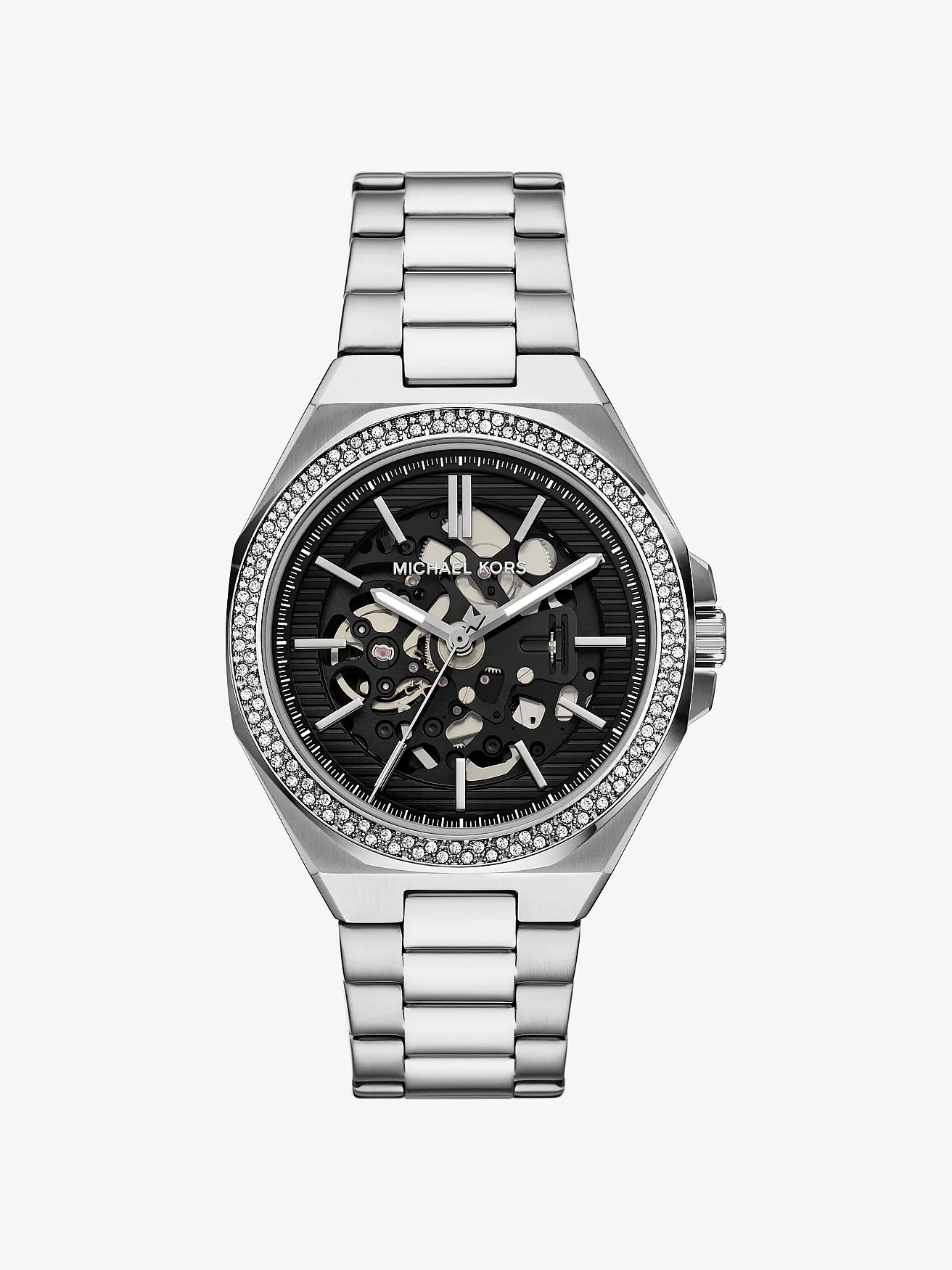 Наручные часы Michael Kors Овёрсайз Callum Pavé серебристого тона — 1
