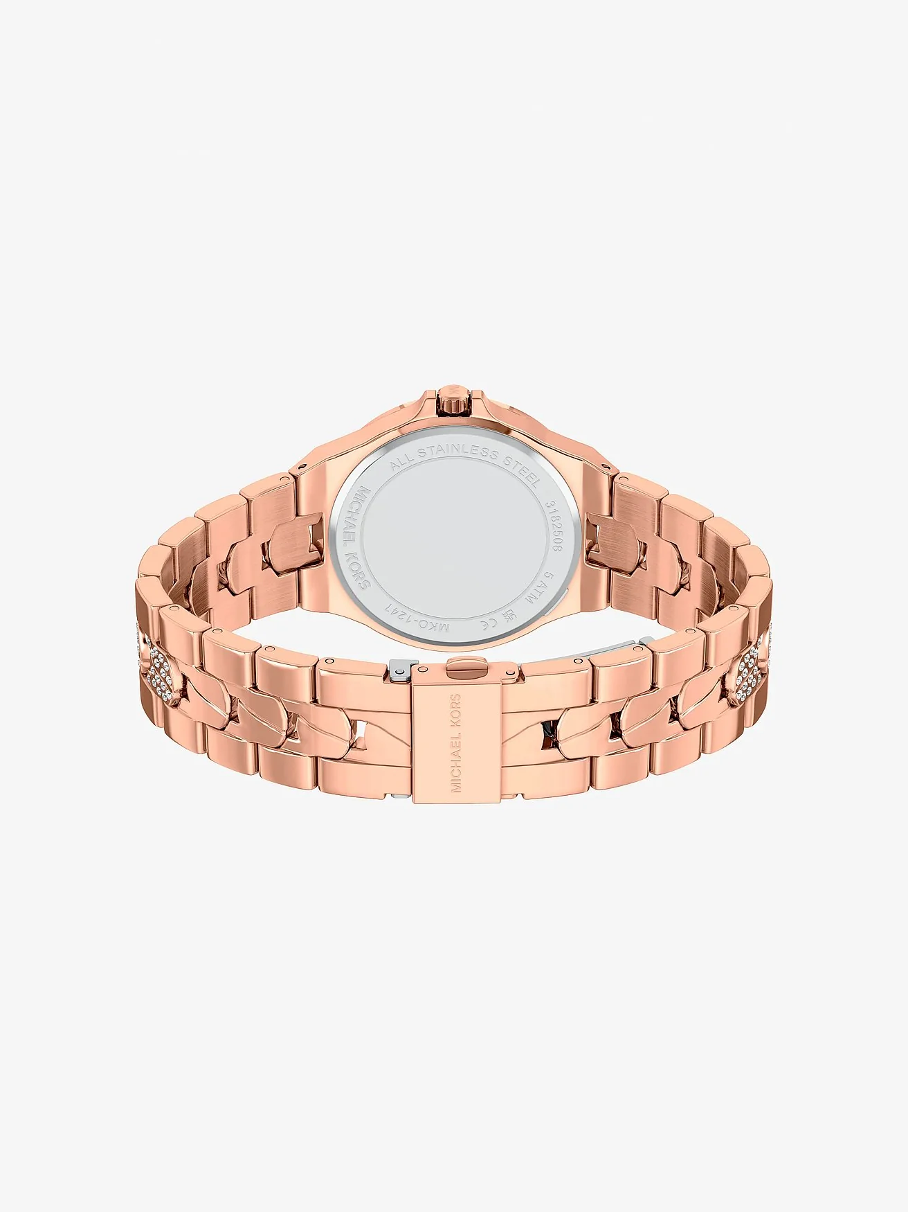 Наручные часы Michael Kors Lennox Pavé розово-золотистого тона (браслет) — 4