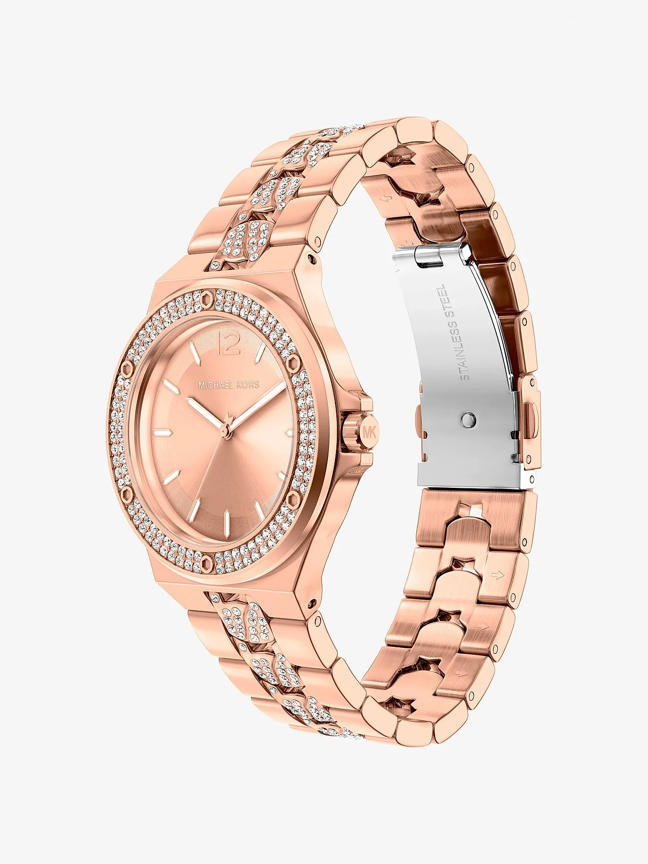 Наручные часы Michael Kors Lennox Pavé розово-золотистого тона (браслет) — 5