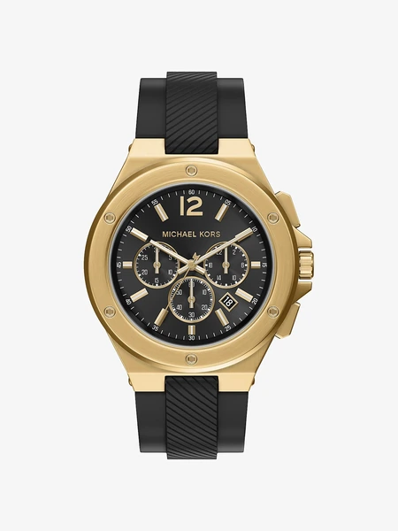 Наручные часы Michael Kors Овёрсайз Lennox золотистого тона на силиконовом ремешке
