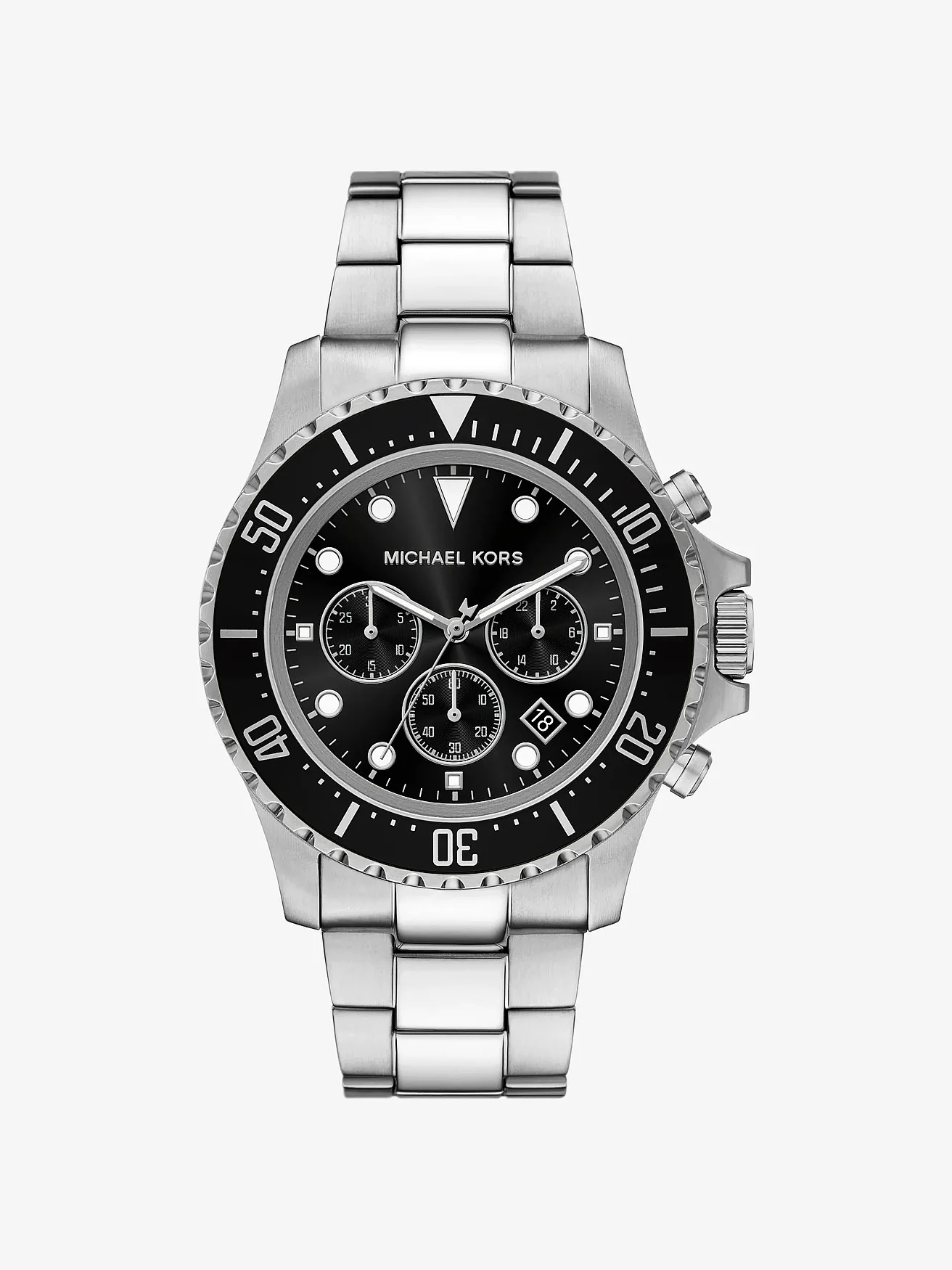 Наручные часы Michael Kors Овёрсайз Everest серебристого тона — 1