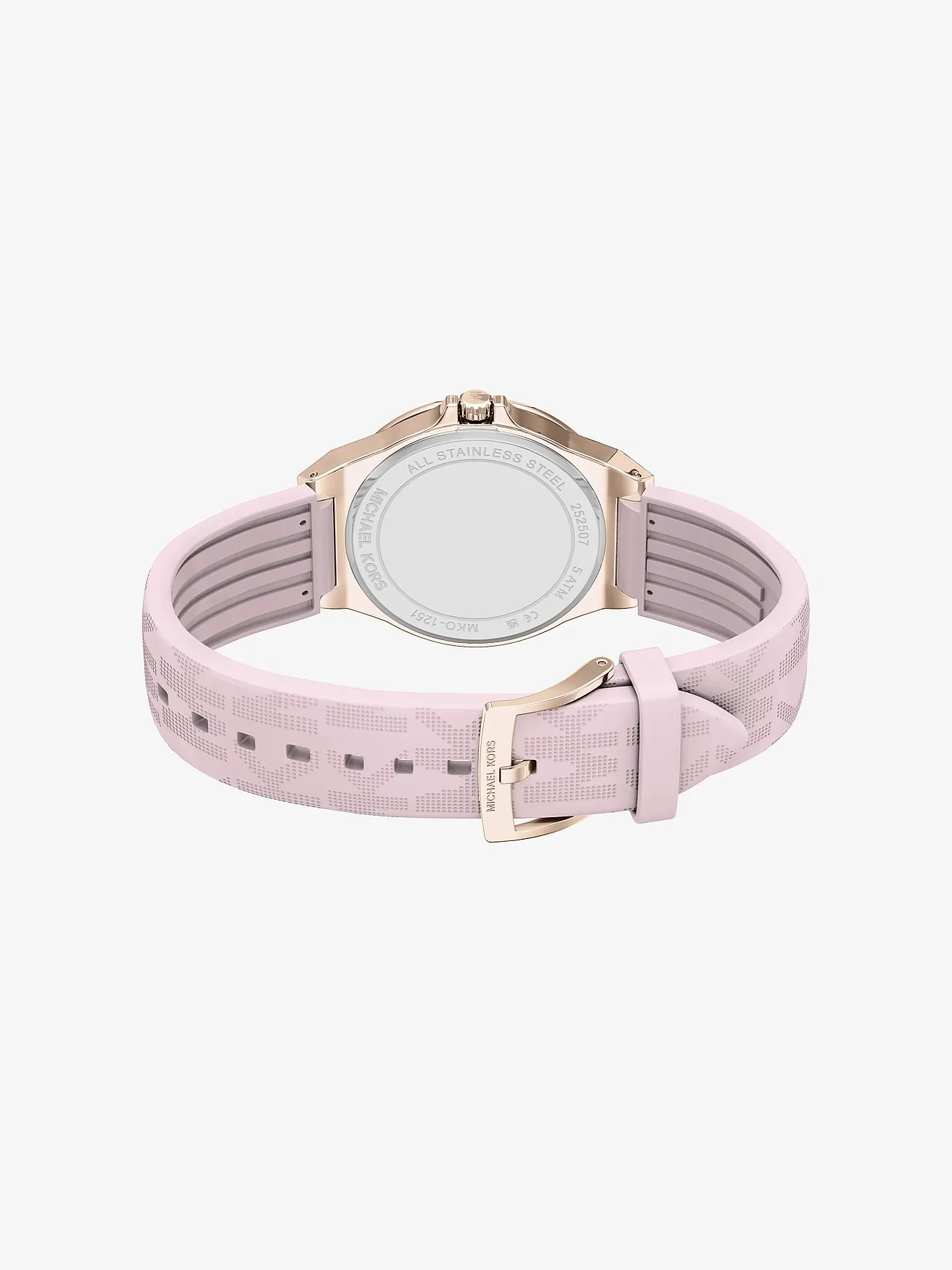 Наручные часы Michael Kors Lennox Pavé розово-золотистого тона на силиконовом ремешке — 4