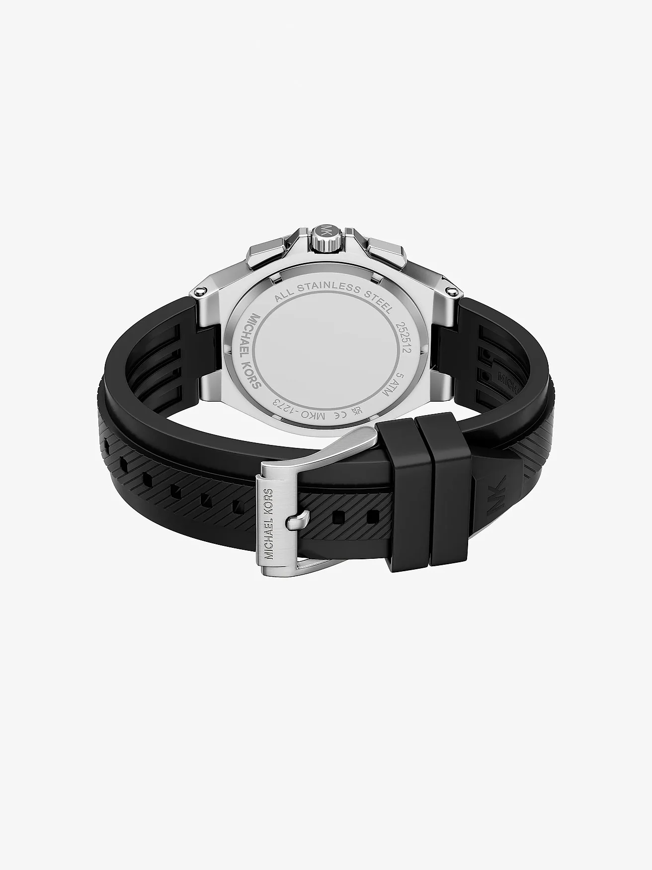 Крупные мужские часы Lennox с кристаллами pave и силиконовым ремешком — 4